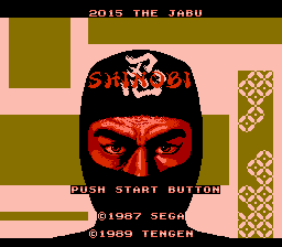 Shinobi Arcade Title Screen